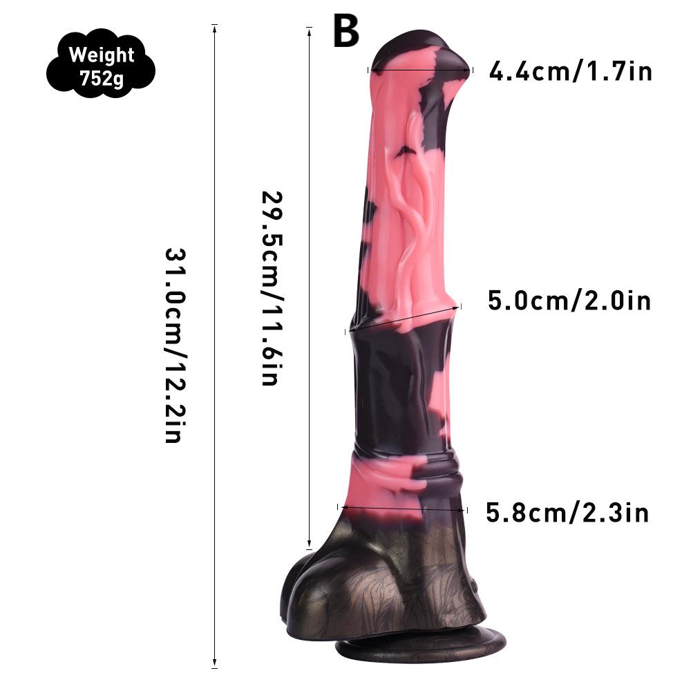 Phantom Night Horse Silicone Dildo
