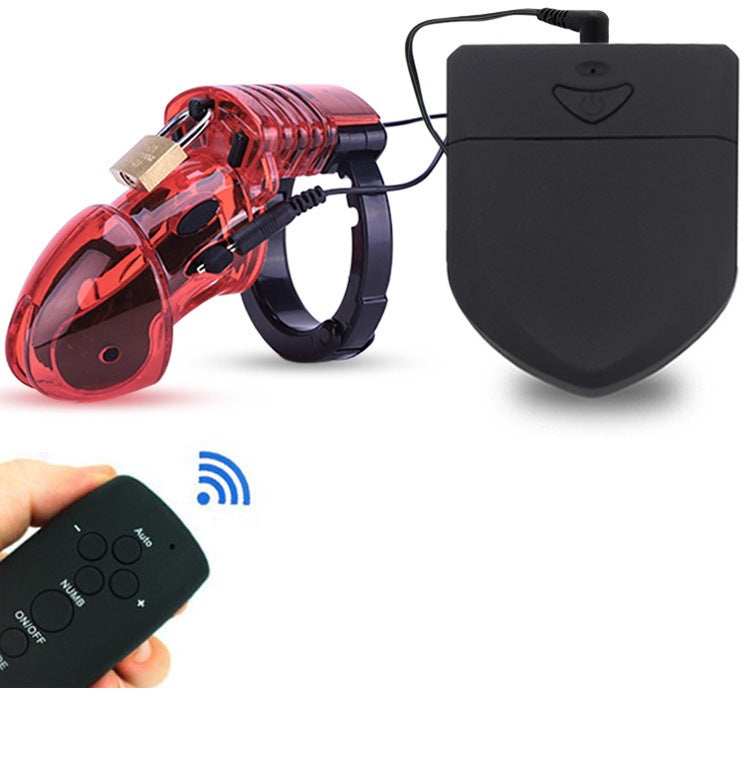 Electric Shock Male Chastity Cage with Control Unit