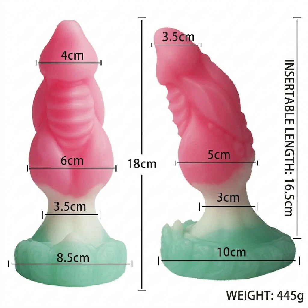 Rooster Ridge Liquid Silicone Fantasy Dildo