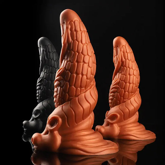 Bat Dragon-Scale Spiral Dildo 10 Inches