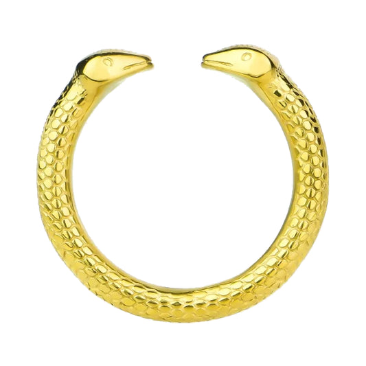 Gold Cock Ring Snake Design Stainless Steel