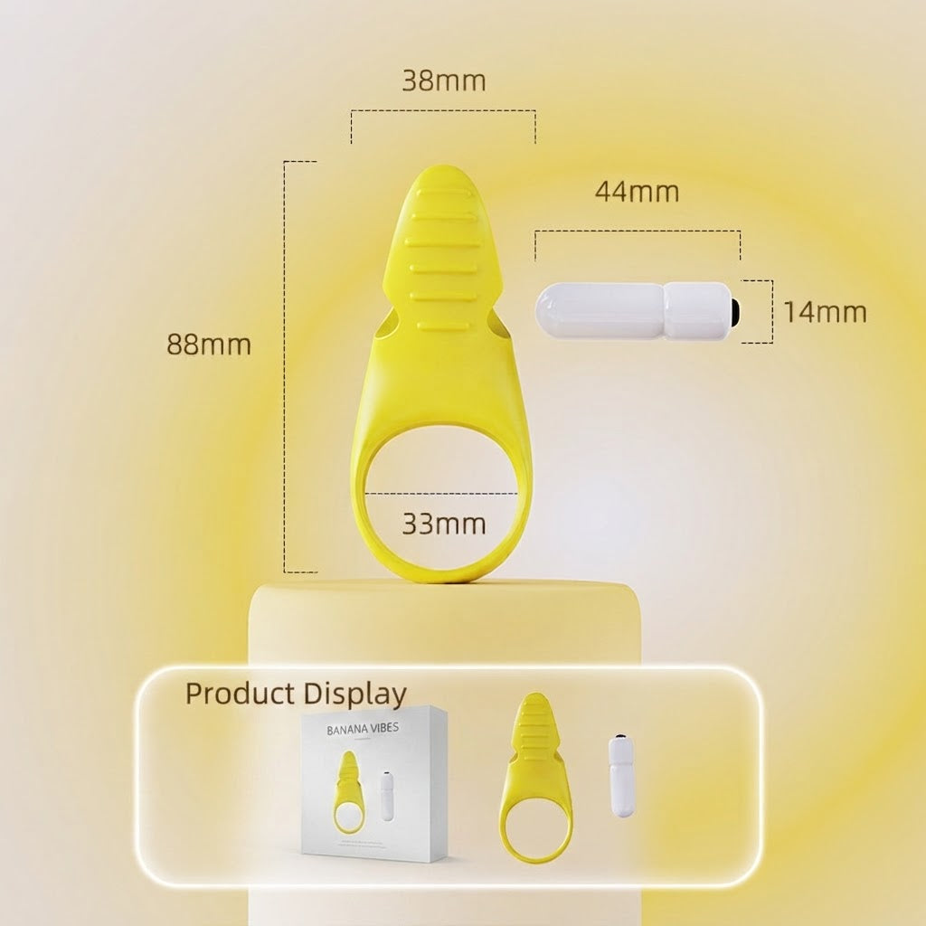 Vibrating Delay Ring with Banana Peel Clitoral Massager