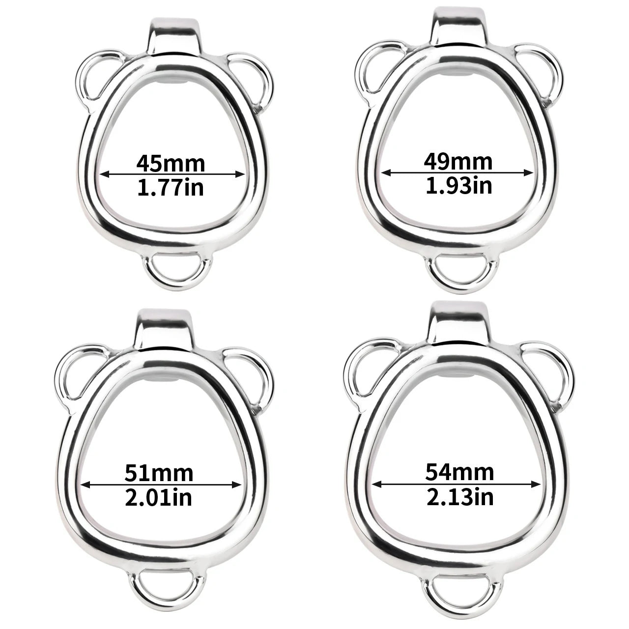 FRRK Metal Seashell Shape Chastity Lock (Optional Ring Sizes)