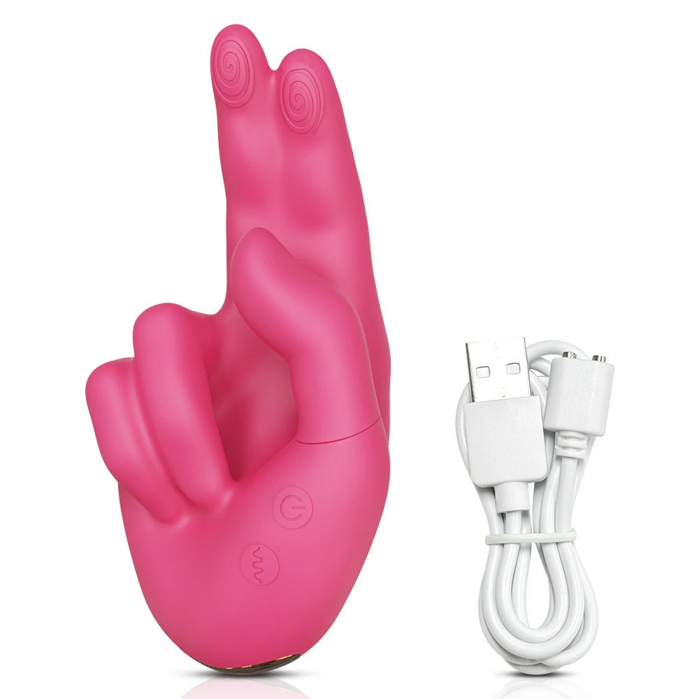 Golden Hand Vibrator for Clit and G-Spot
