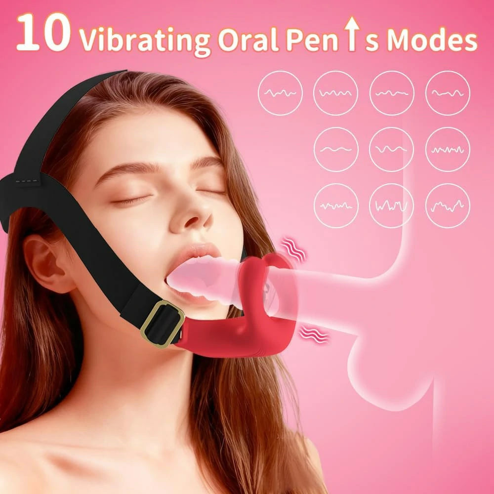 Wireless Remote Control Mouth Gag Egg Vibrator for Couples