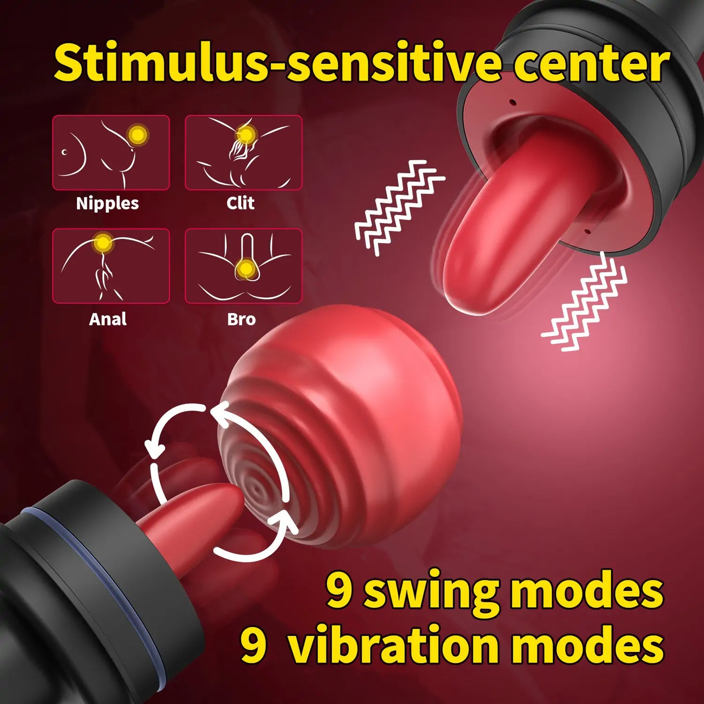 Tongue Licking Nipple Sucker Massager