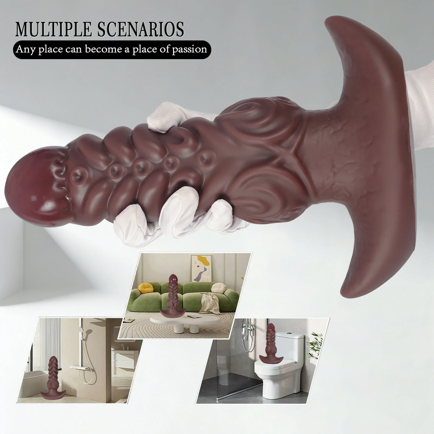 Wearable Dog Liquid Silicone Anal Plug & Dildo
