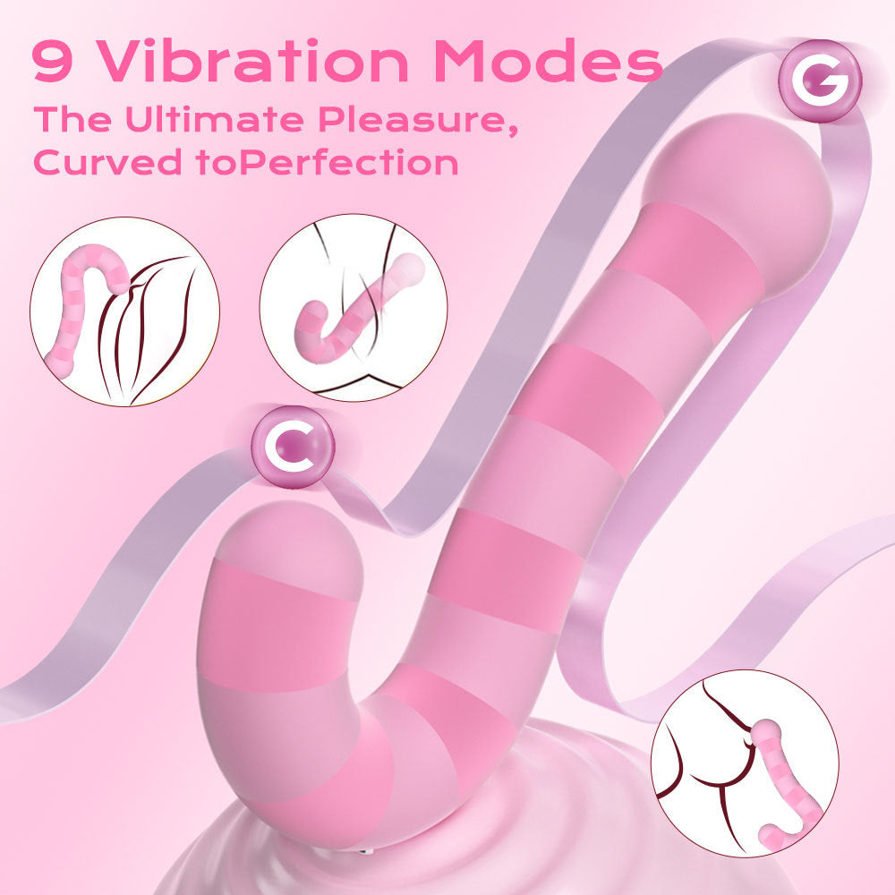 Double-headed Vibrating G-spot Clitoral Vibrator With APP Control