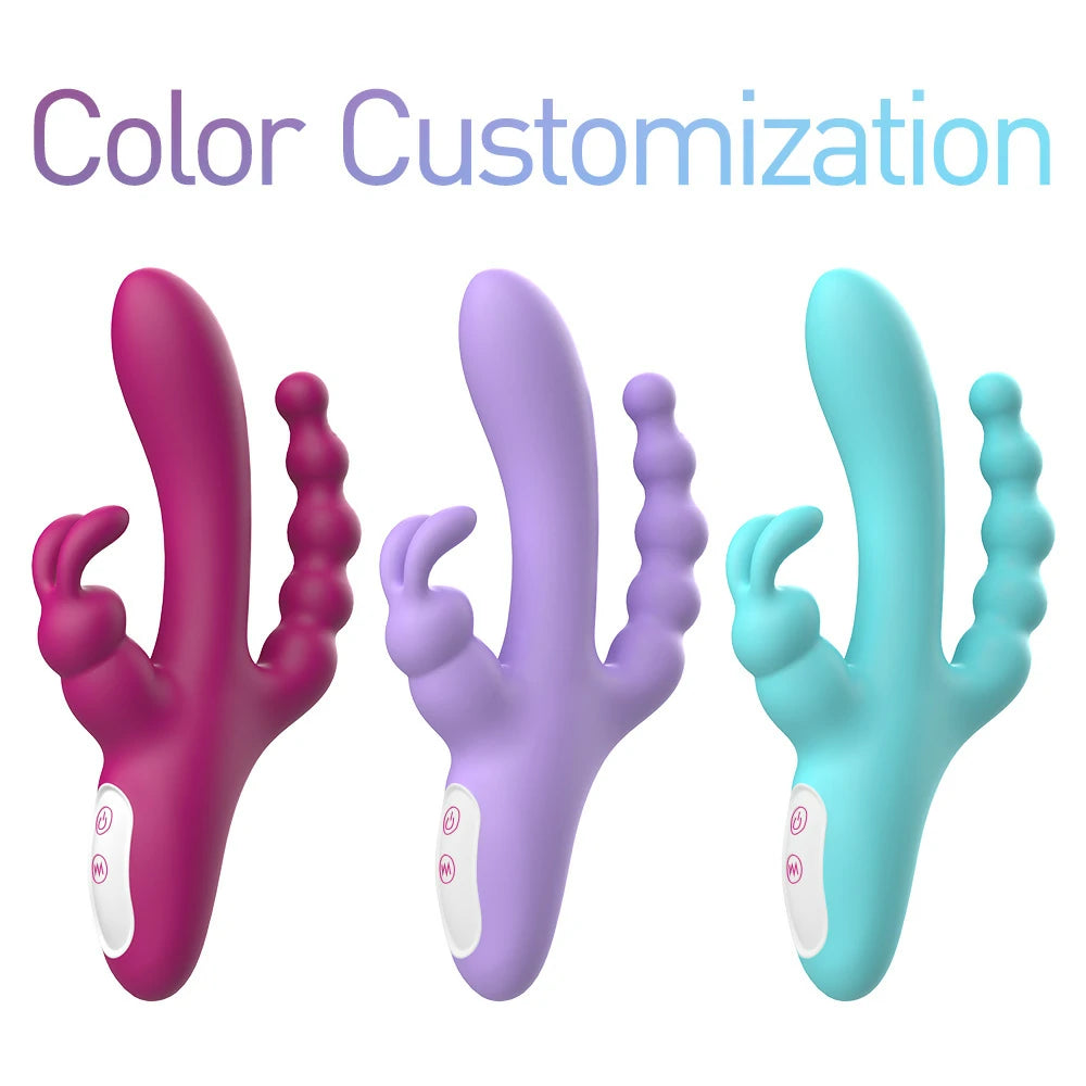 3-in-1 Clitoral, G-Spot, and Anal Rabbit Vibrator