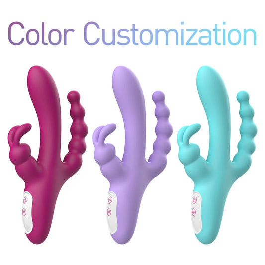 3-in-1 Clitoral, G-Spot, and Anal Rabbit Vibrator