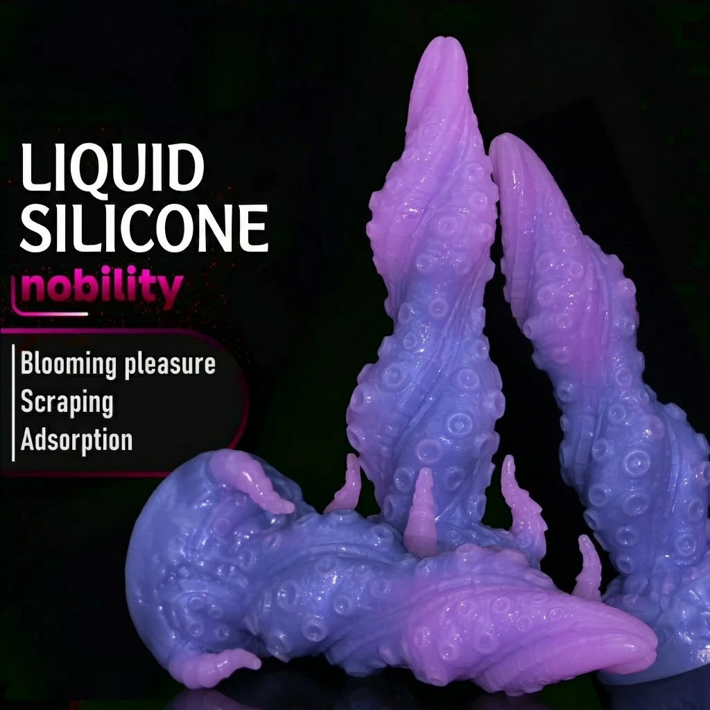 Anesidora Dual-Segmented Tentacle Liquid Silicone Fantasy Dildo