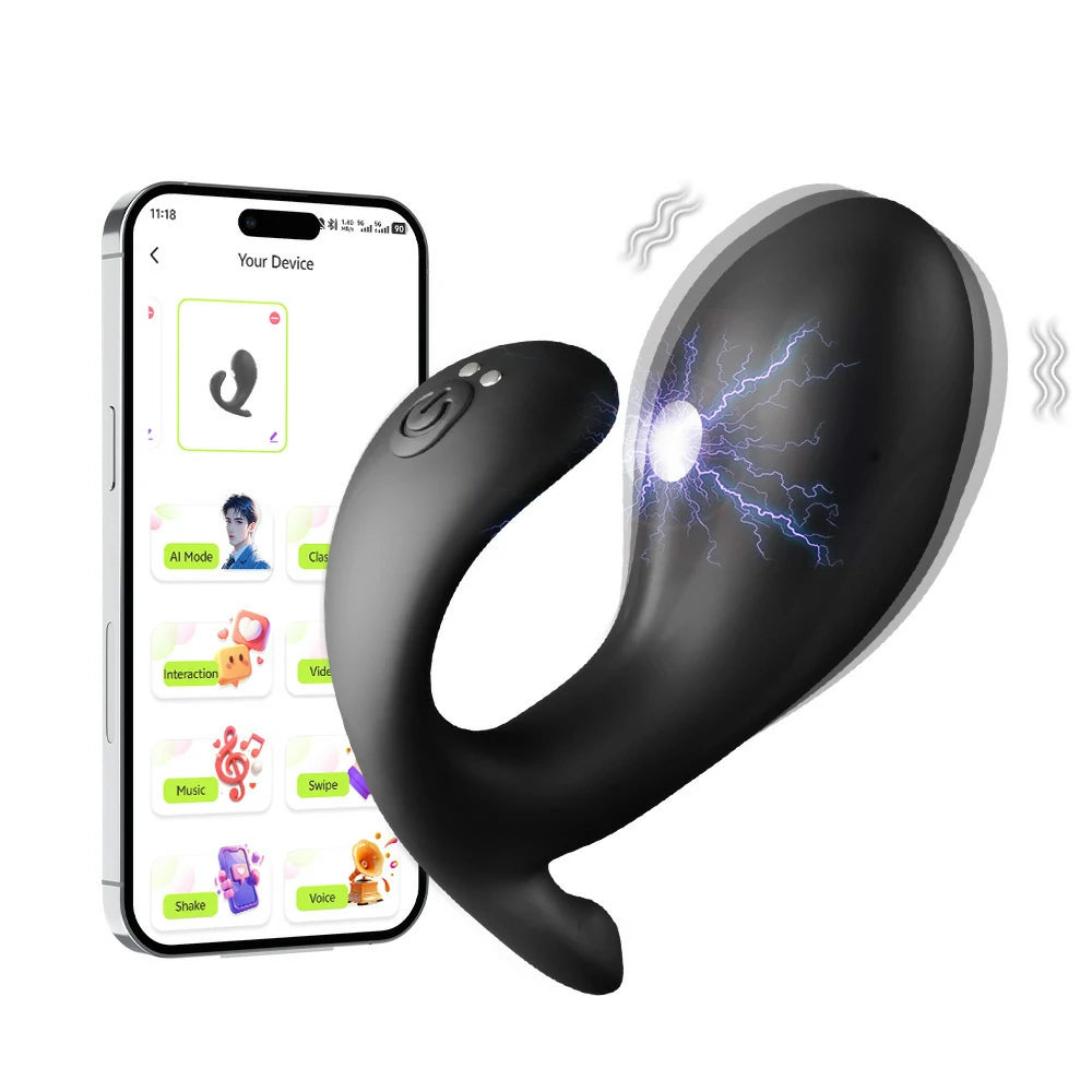 Whaley-App Controlled E-Stim Vibrating Butt Plug
