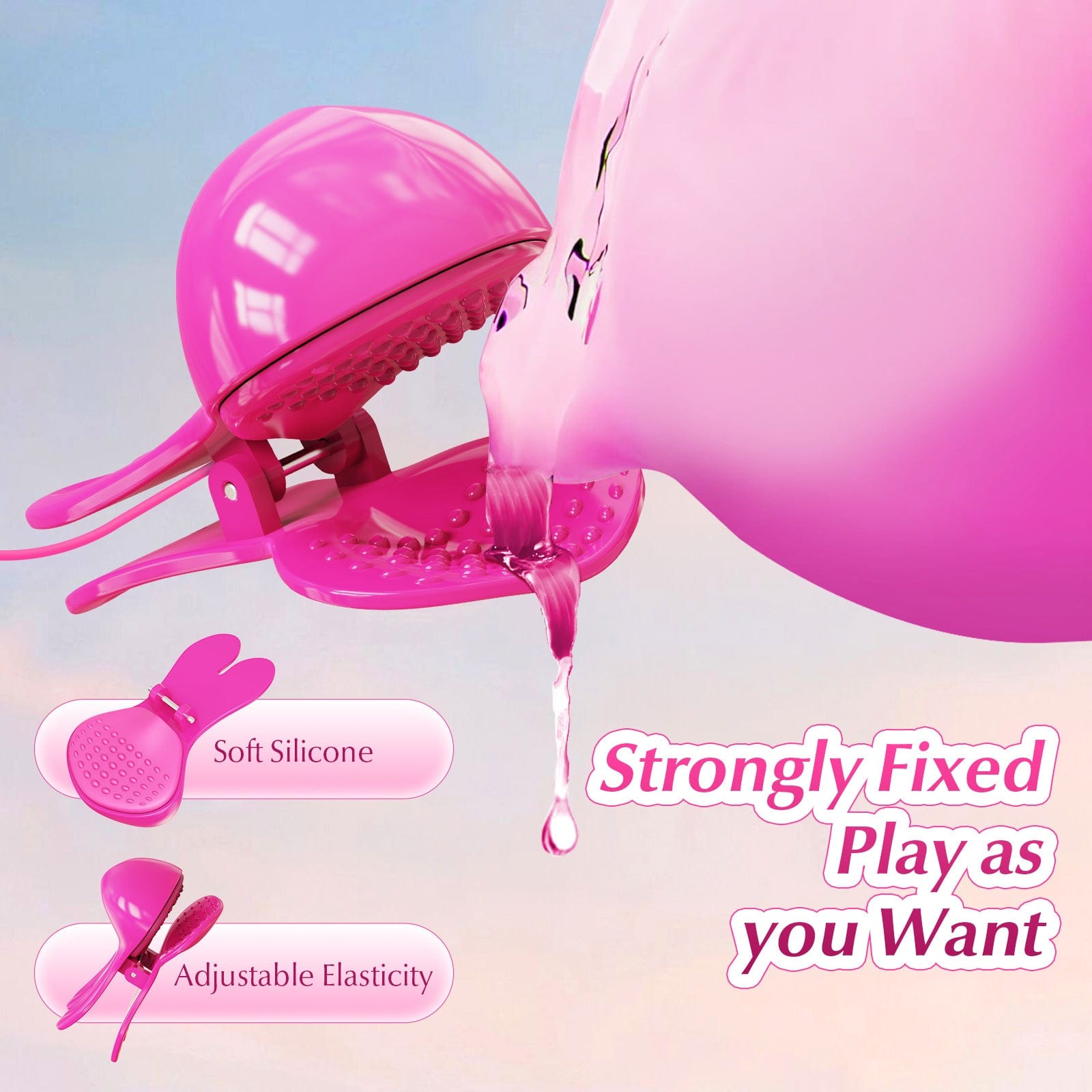 Rabbit Neck-hanging Nipple Clamps Vibrator With APP Control For Couple