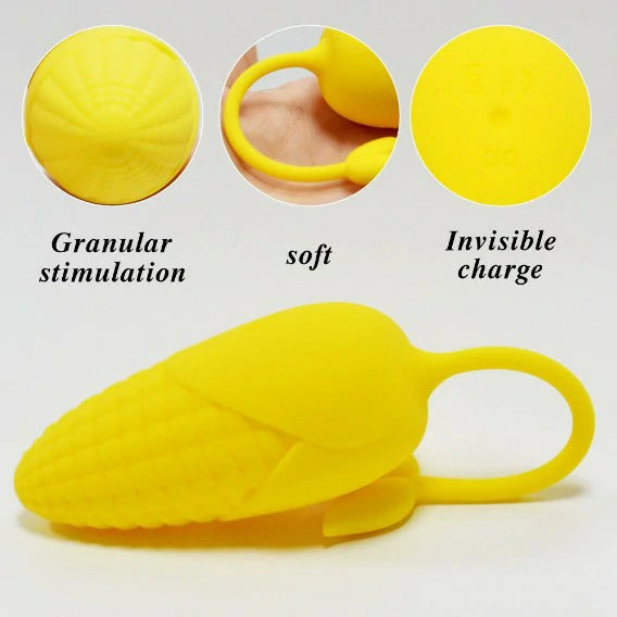 App-Controlled Corn-Shaped Anal Plug with G-Spot Vibrator