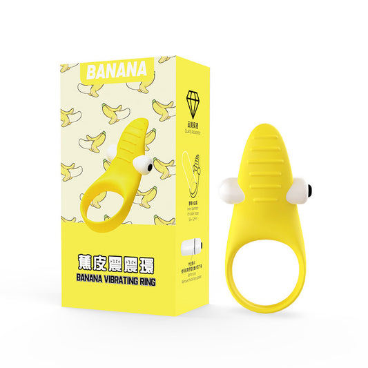 Vibrating Delay Ring with Banana Peel Clitoral Massager