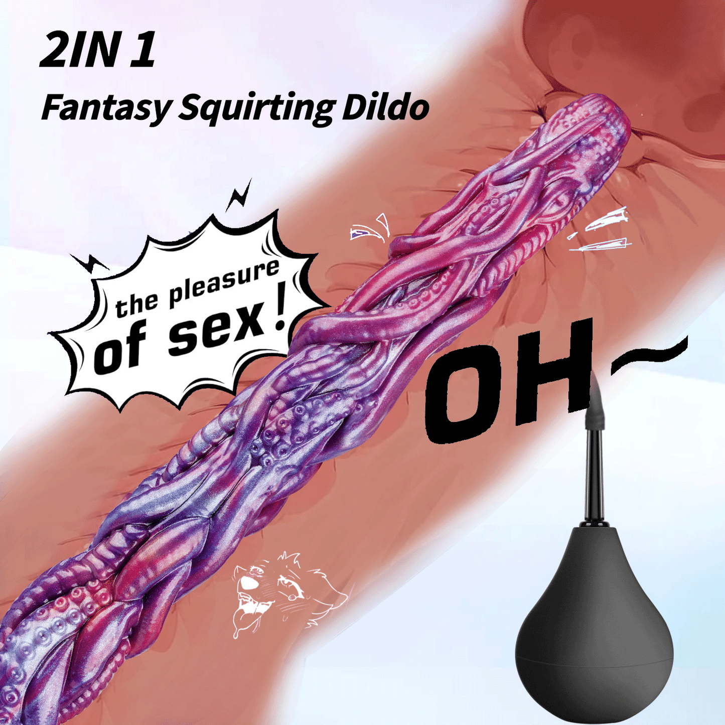 Octopus Smart Endoscopic / Squirting Monster Dildo Anal Plug