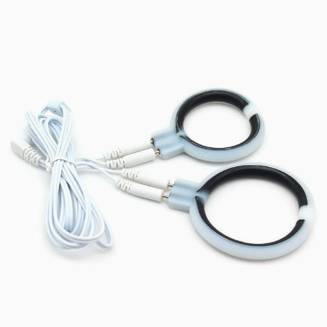E-Stim Silicone Penis Rings Set with Connecting Wires