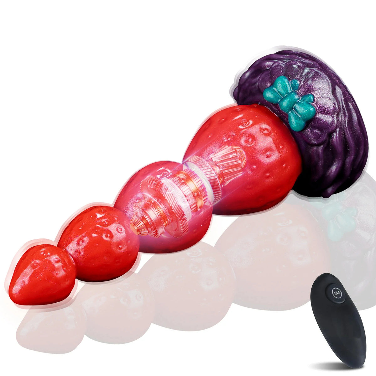 Sweet Strawberry Wireless Remote Vibrating Dildo