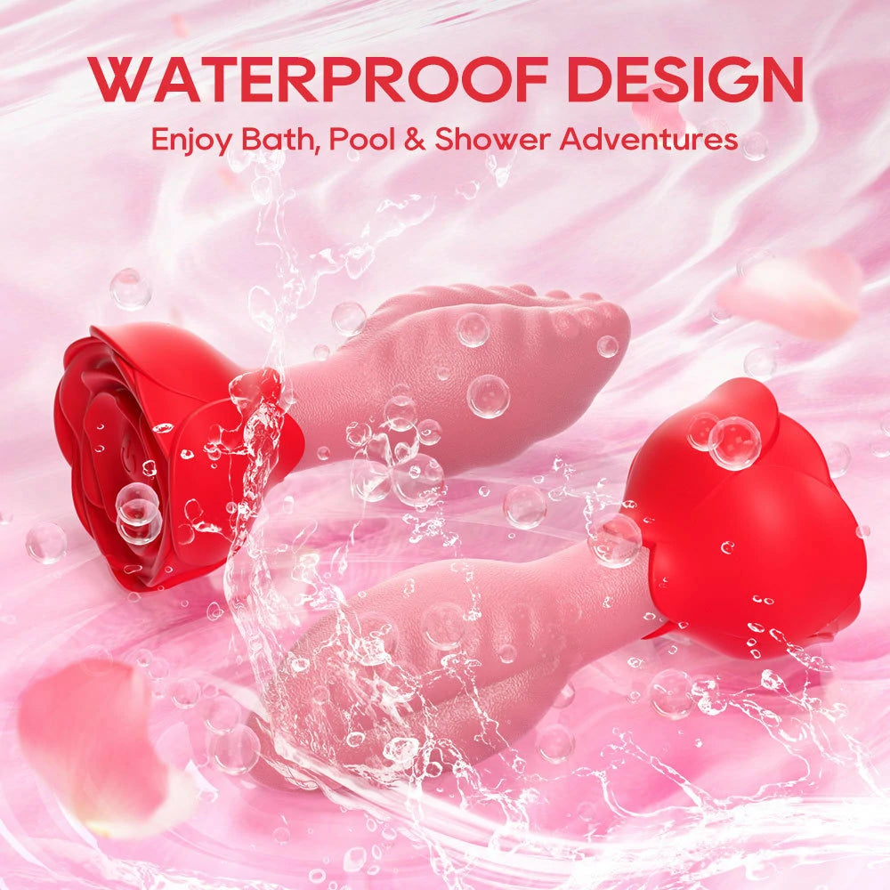 Rose Spin - 360° Rotating App-Controlled Vibrating Butt Plug