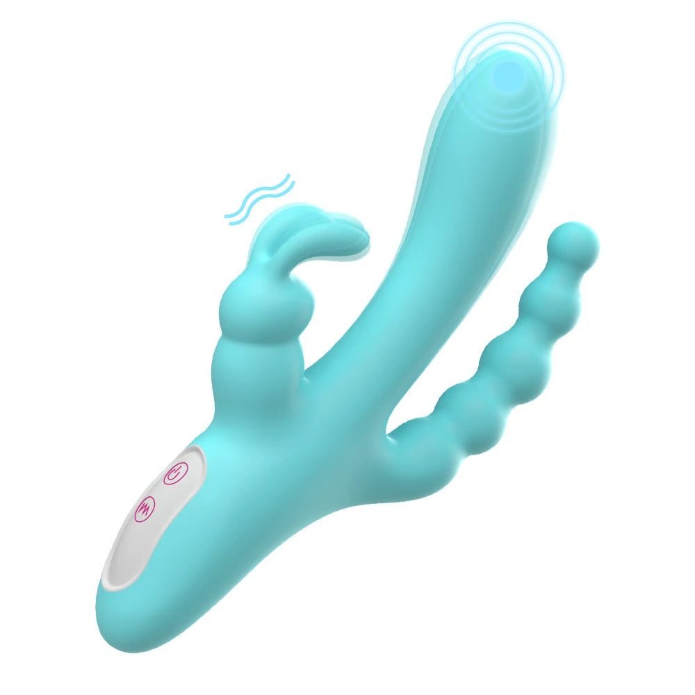 3-in-1 Clitoral, G-Spot, and Anal Rabbit Vibrator