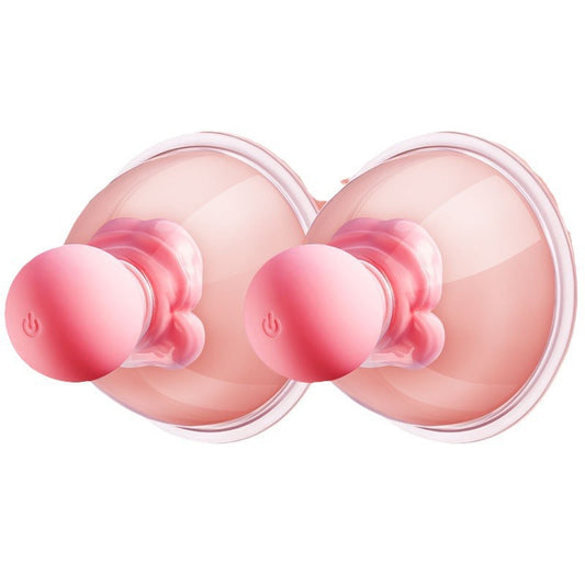 Rose Toy on Nipple Tongue Licking