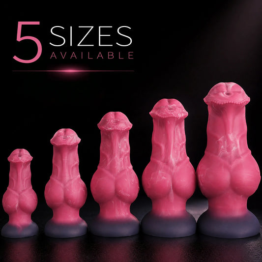 Astral Canine Knot Gradient Silicone Fantasy Dildo