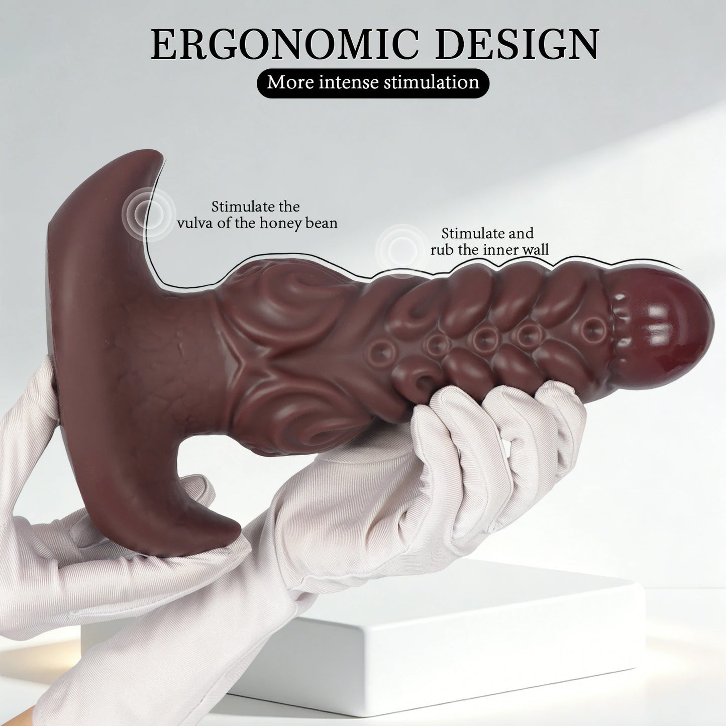 Wearable Dog Liquid Silicone Anal Plug & Dildo