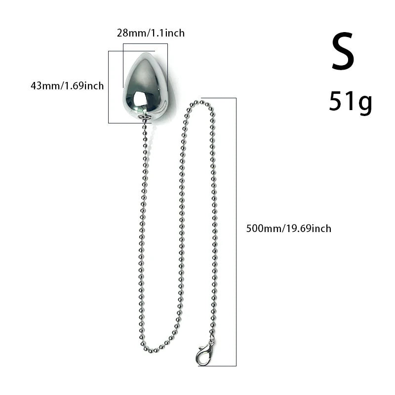 Metal Anal Ball – Stainless Steel Anal Plug with Chain