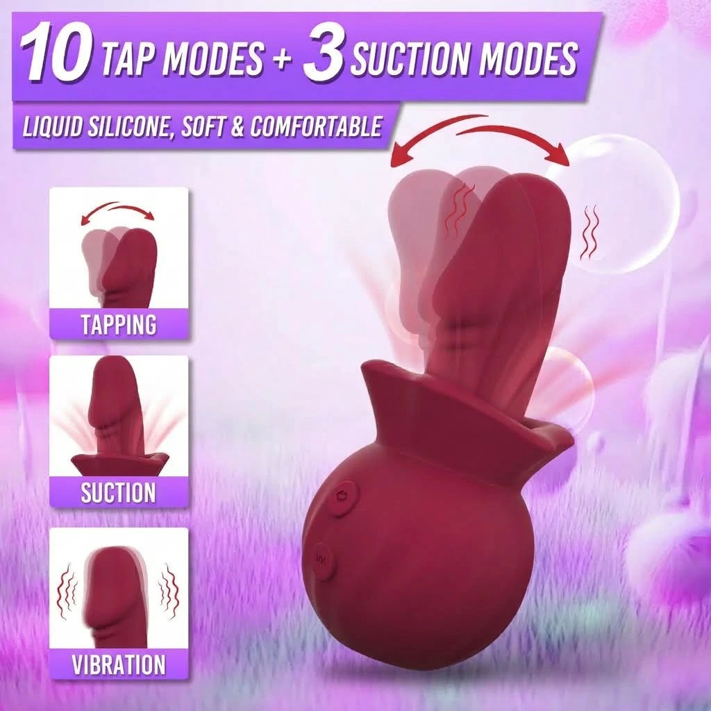 Rose Dildo Vibrator – Suction & Vibration Rose Toy