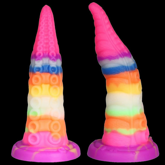 Octo Glow Multi Color Glow In The Dark Tentacle Anal Plug & Dildo