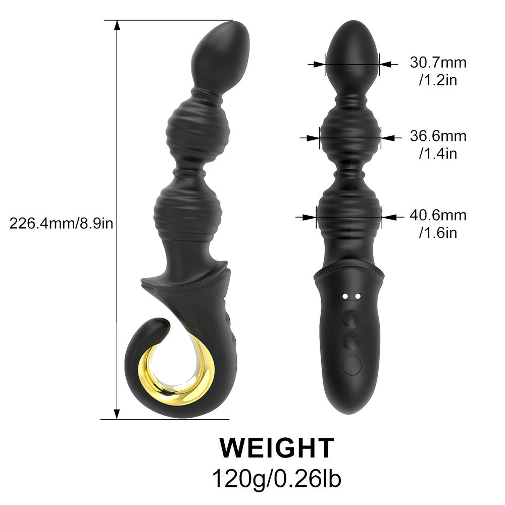 PulseBead Inflatable Vibrating Anal Beads
