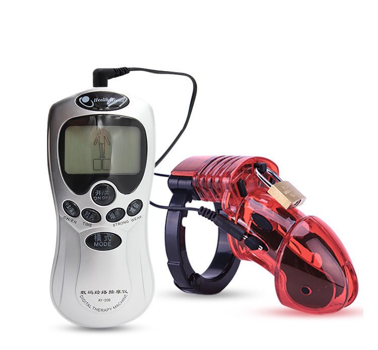 Electric Shock Male Chastity Cage with Control Unit