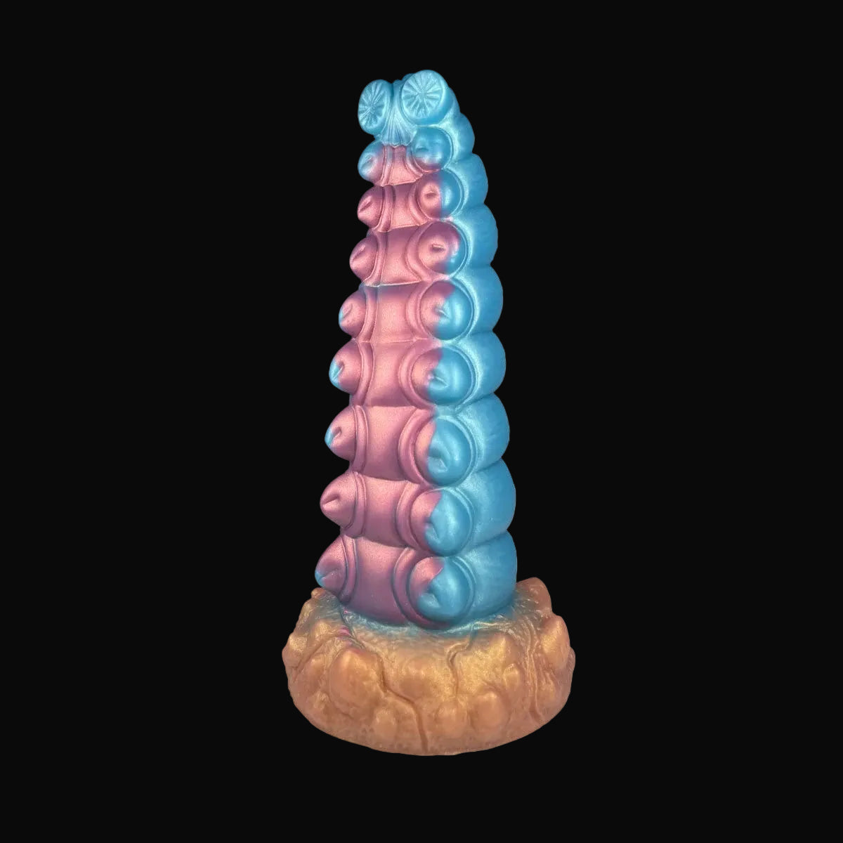 Caterpillar Dual-Use Textured Silicone Dildo & Anal Plug