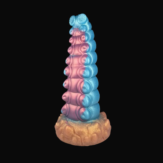 Caterpillar Dual-Use Textured Silicone Dildo & Anal Plug