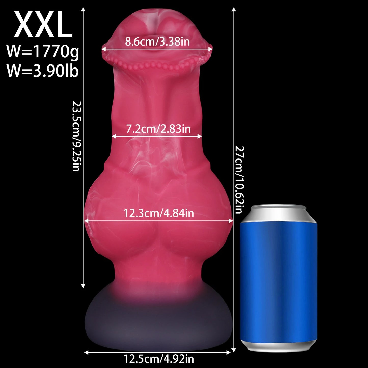 Astral Canine Knot Gradient Silicone Fantasy Dildo