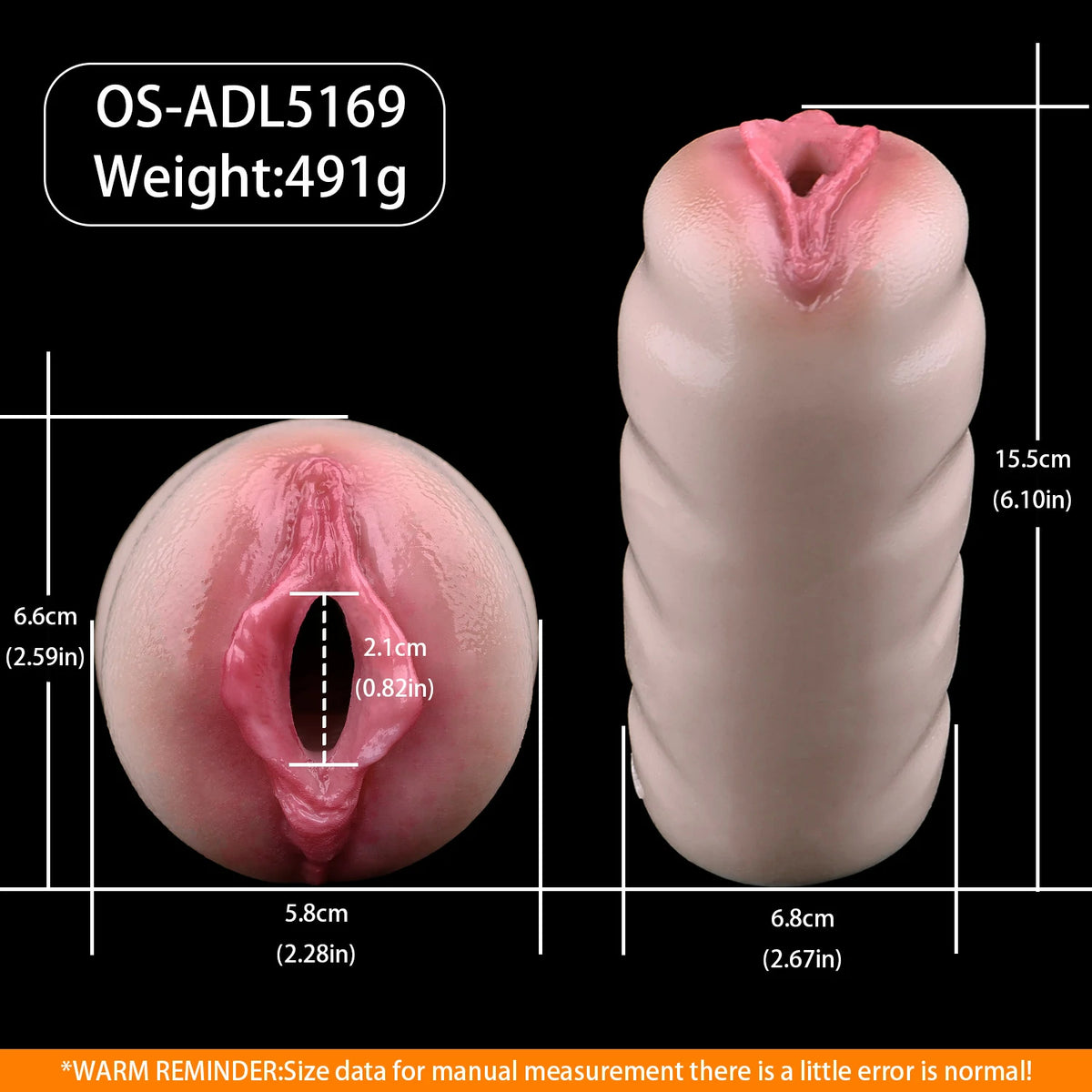 Portable Training Stroker – Realistic Textured Pocket Pussy