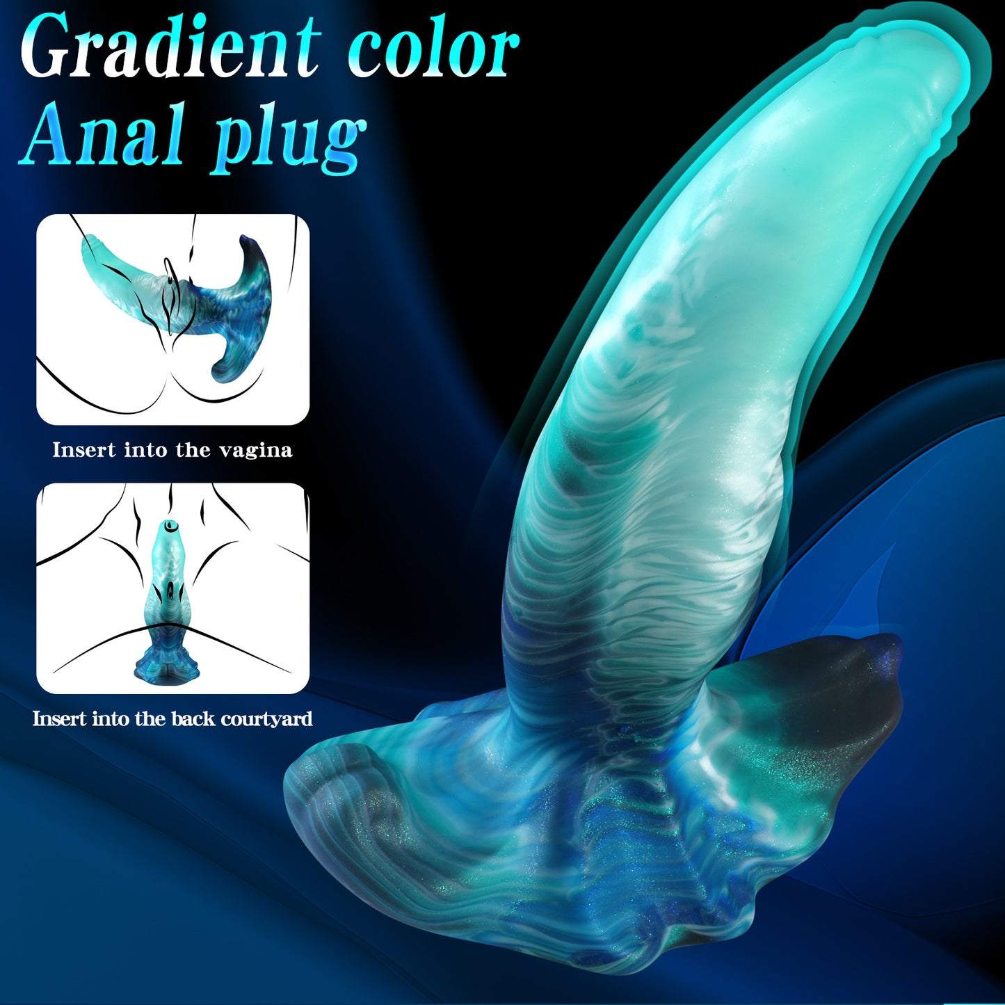 Ocean Curve Dual-Use Anal Dildo
