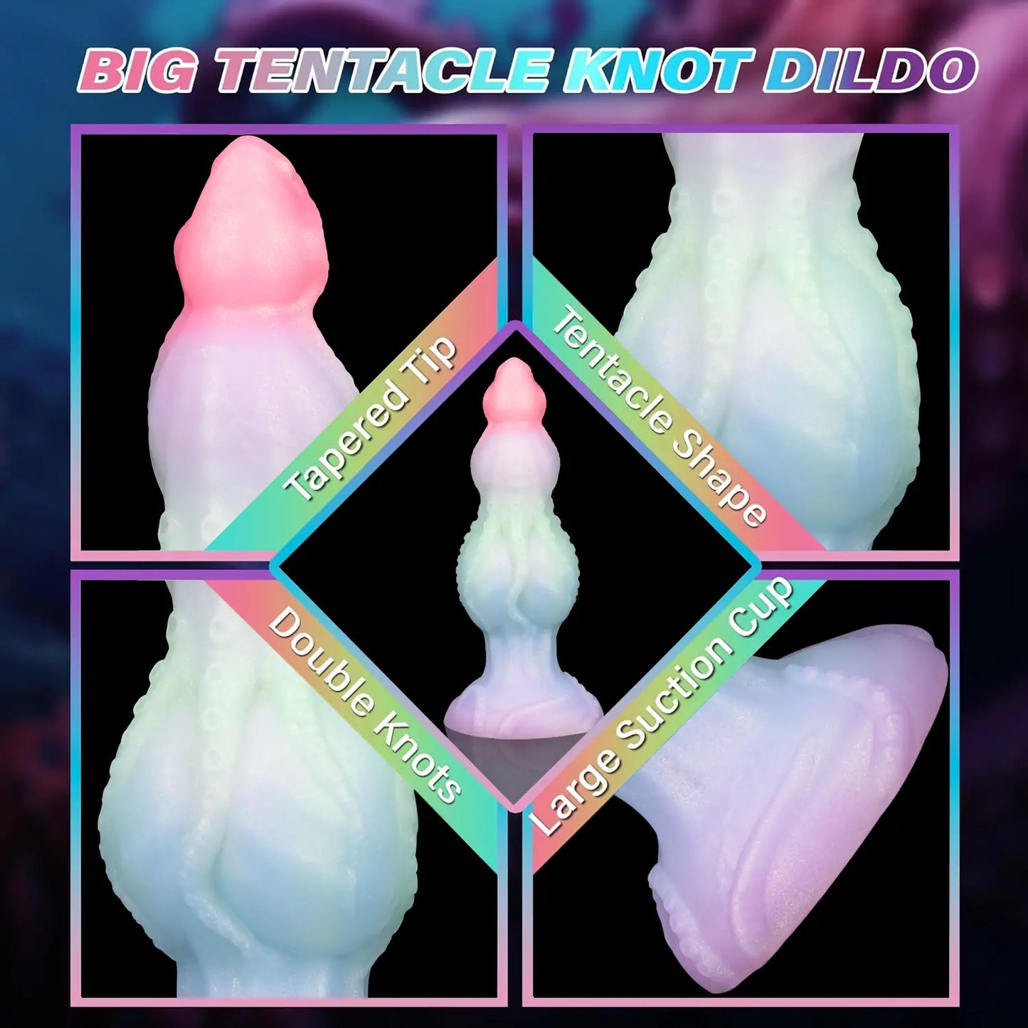 Octo Fantasy Silicone Tentacle Dildo 9 Inches