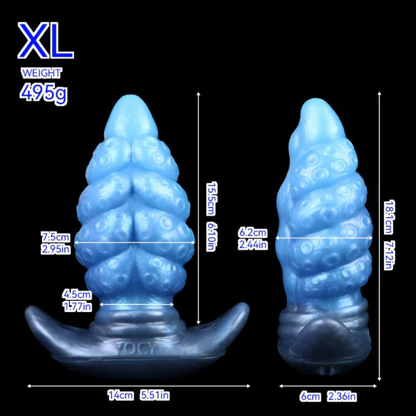 Octopus Butt Plug Fantasy Silicone Design With Strap