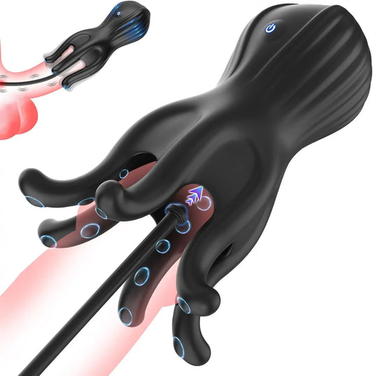 Octopus Glans Massager with Detachable Sounding Rod