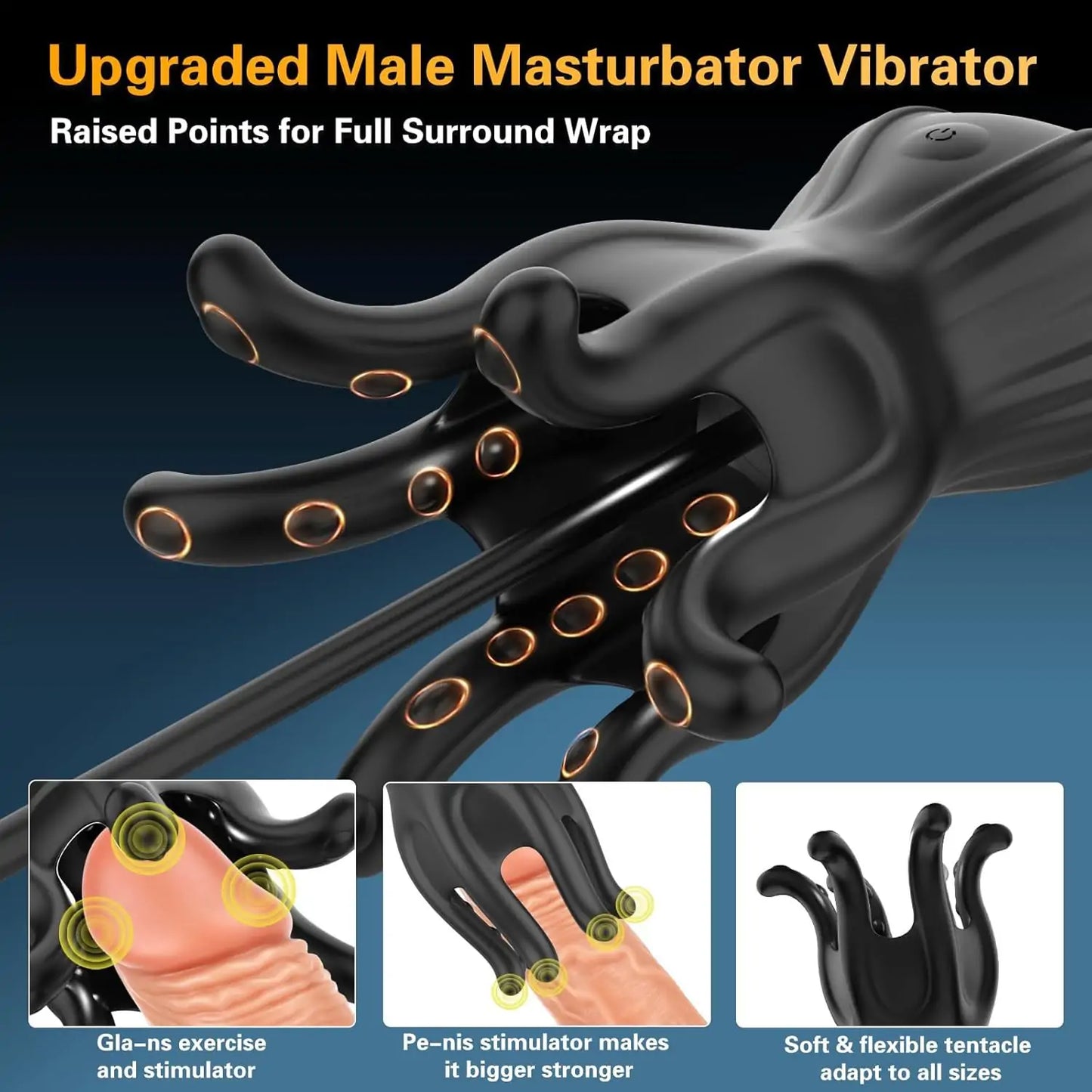 Octopus Glans Massager with Detachable Sounding Rod