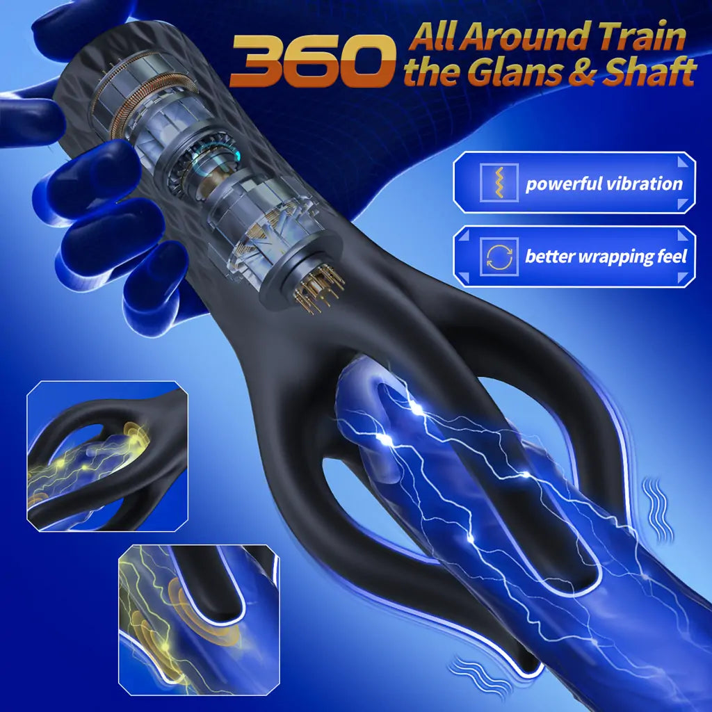 Octopus Penis Vibrator with 360° Wrap