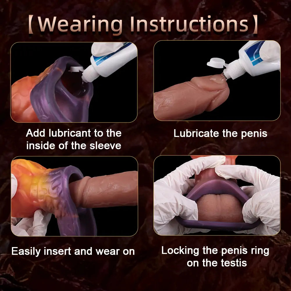 Open-End Dog Knot Penis Sleeve