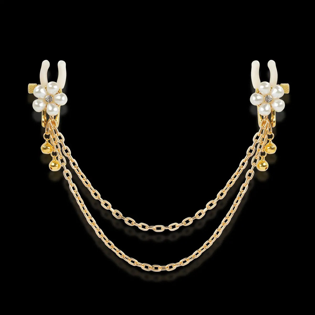 Pearl Nipple Clamps with Bells