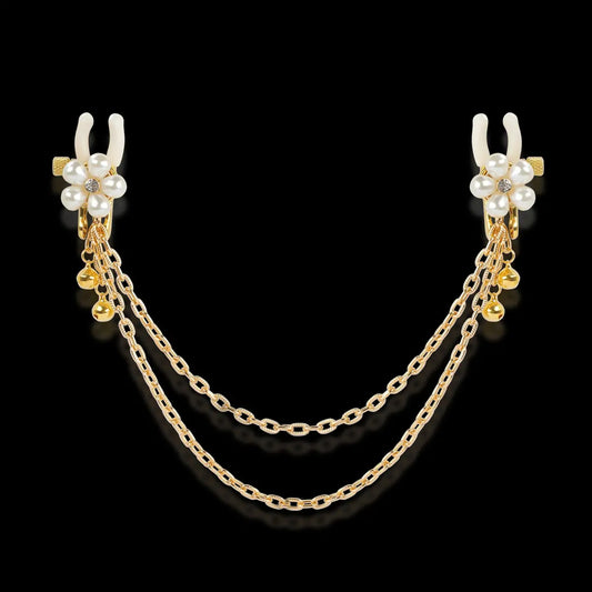 Pearl Nipple Clamps with Bells