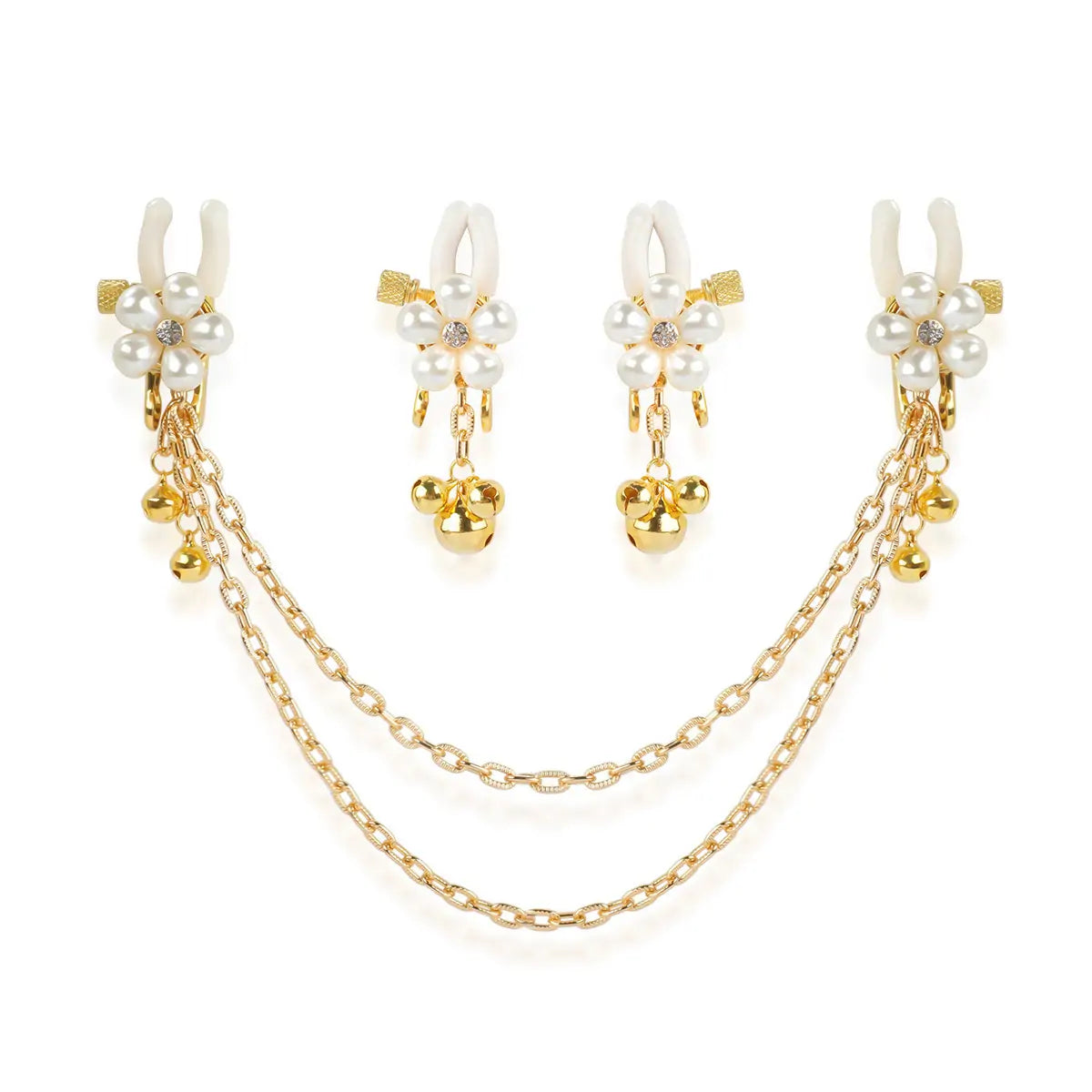 Pearl Nipple Clamps with Bells