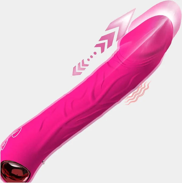 Pink Vibrator Dildo -3 Thrusting Modes