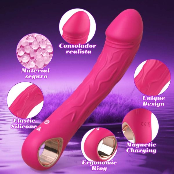 Pink Vibrator Dildo -3 Thrusting Modes