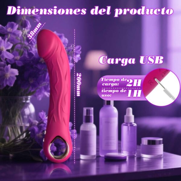 Pink Vibrator Dildo -3 Thrusting Modes