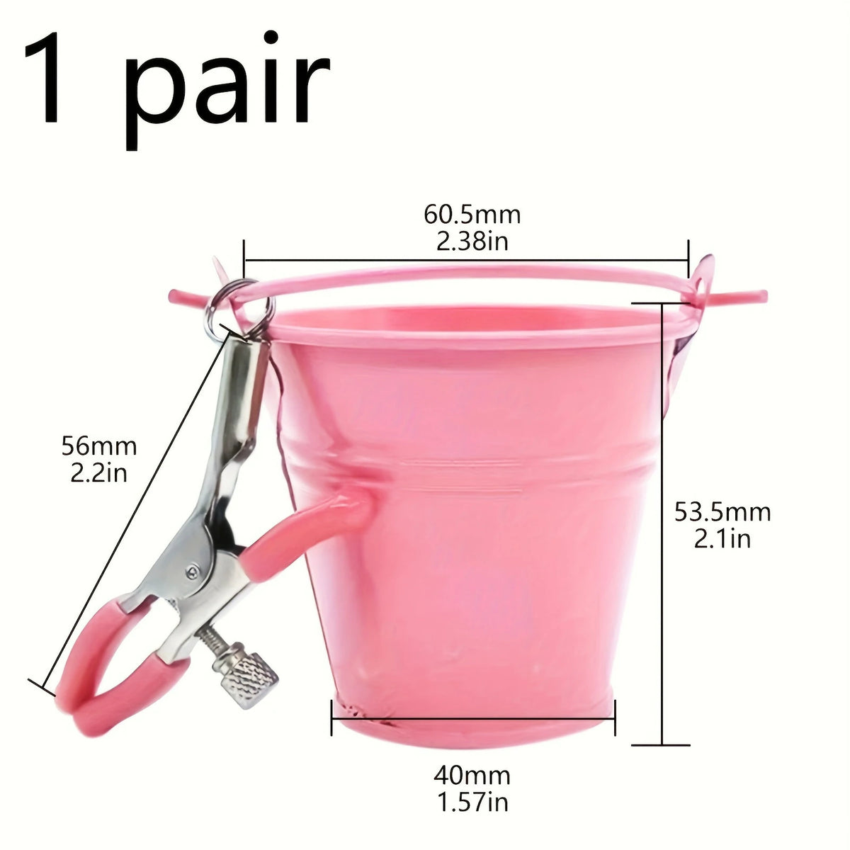 Pink Bucket Nipple Clamps – Metal Weighted Clips